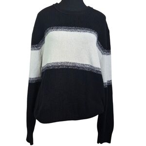 GAP Men's Black and White Colorblock Sweater Size XL